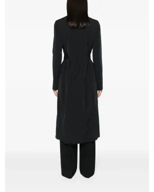 Fabiana Filippi オープンフロントのシワ加工パーカコート - ブラック - サムネイル4