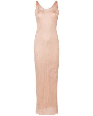 Fabiana Filippi リブ編みルレックス スリップドレス オレンジ - サムネイル1