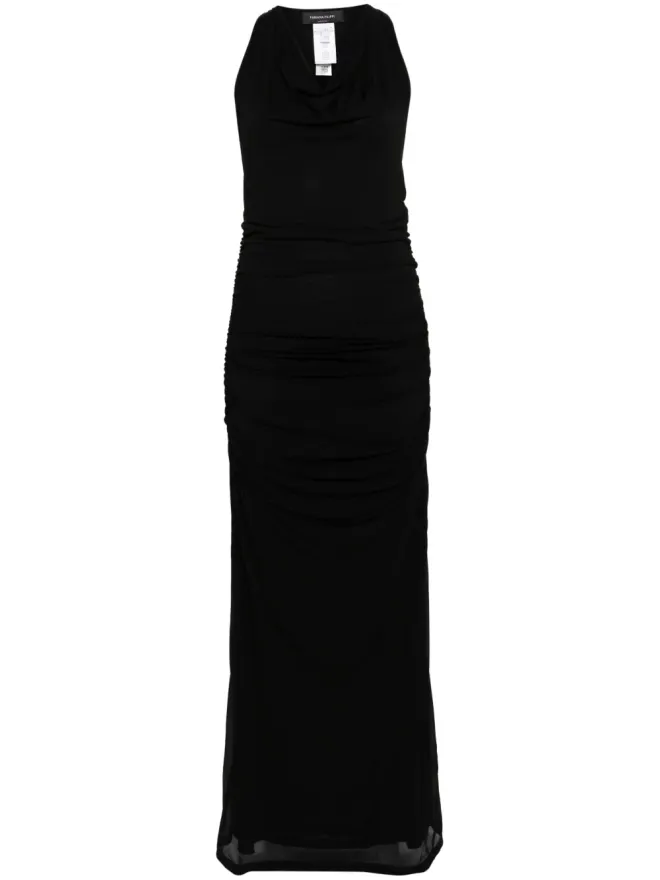 Fabiana Filippi Fabiana Filippi ドレープカラー ノースリーブ ドレス - ブラックの商品画像