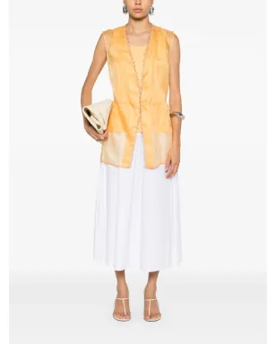 Fabiana Filippi ビーズディテール入りのシルクオーガンザシアートップ - サムネイル2