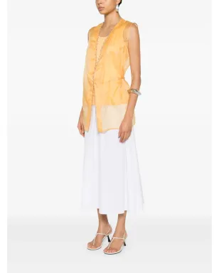 Fabiana Filippi ビーズディテール入りのシルクオーガンザシアートップ - サムネイル3