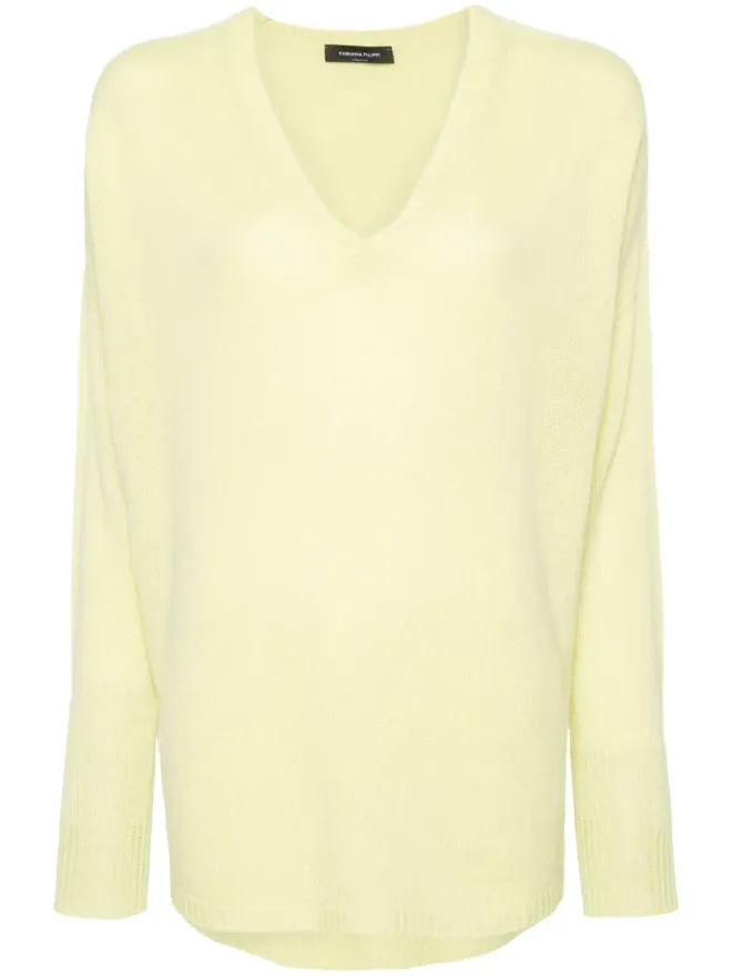 Fabiana Filippi Fabiana Filippi パール編みカシミヤセーター イエローの商品画像