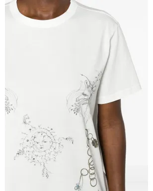 Fabiana Filippi ファビュラプリント コットン Tシャツ - ホワイト - サムネイル5