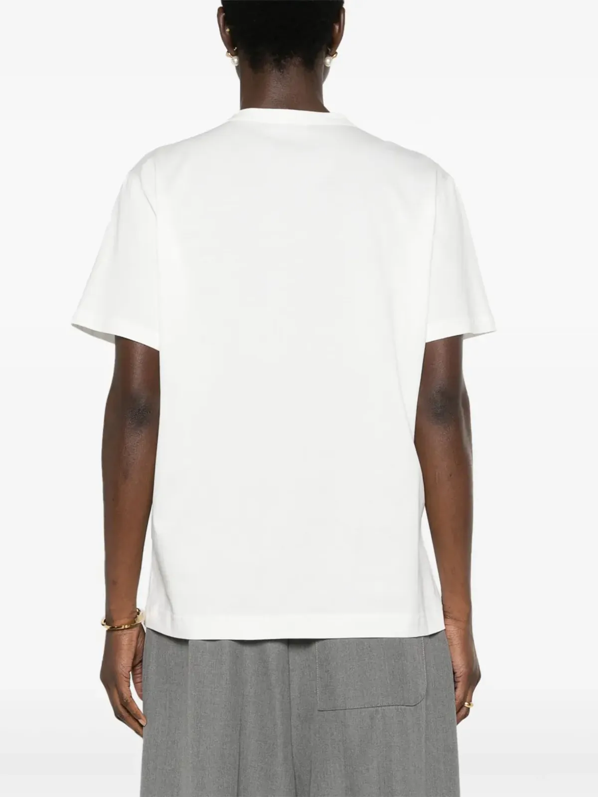 Fabiana Filippi ファビュラプリント コットン Tシャツ - ホワイト - 画像4