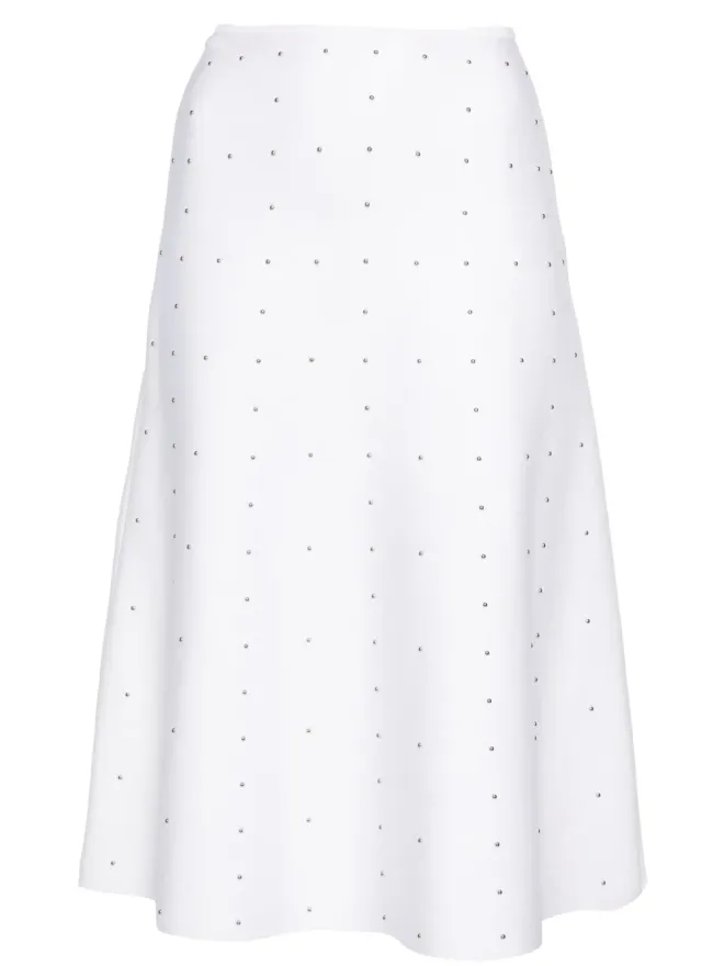 Fabiana Filippi Fabiana Filippi スタッズ付きニットミディスカート - Neutralsの商品画像