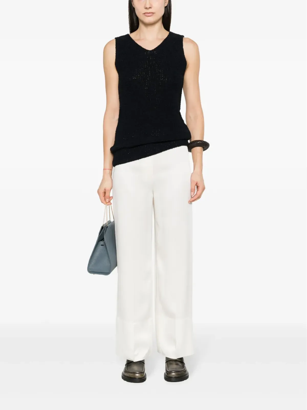 Fabiana Filippi V-neck ブークレ タンクトップ - 画像2
