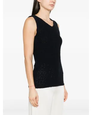 Fabiana Filippi V-neck ブークレ タンクトップ - サムネイル3