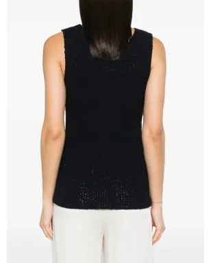 Fabiana Filippi V-neck ブークレ タンクトップ - サムネイル4