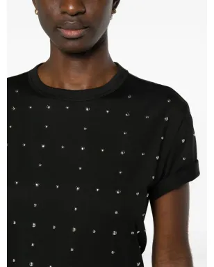 Fabiana Filippi スタッズ付きコットンTシャツ - ブラック - サムネイル5