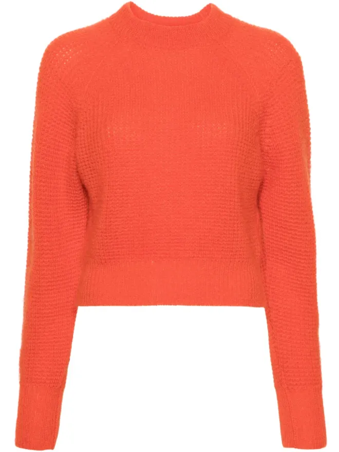 Fabiana Filippi Fabiana Filippi モックネック・ワッフル編みニットセーター オレンジの商品画像