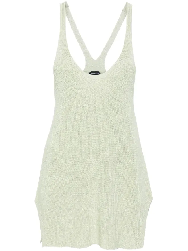 Fabiana Filippi Fabiana Filippi グリーン レーサーバック編みニットタンクトップの商品画像