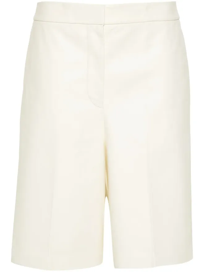 Fabiana Filippi Fabiana Filippi ミッドライズ レザーショーツ - ホワイトの商品画像