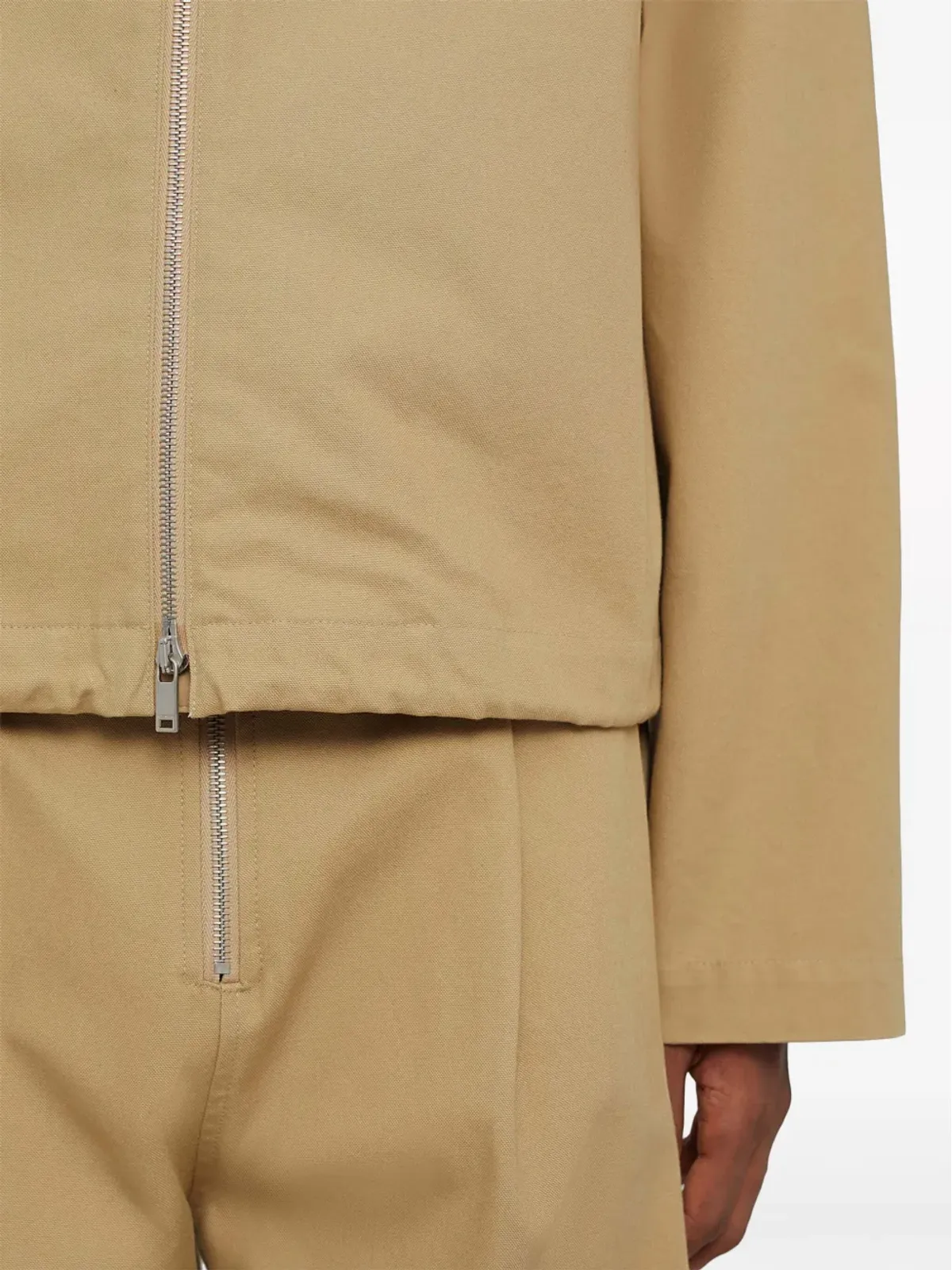Jil Sander ジップアップ コットン ボンバージャケット - ニュートラルカラー - 画像5
