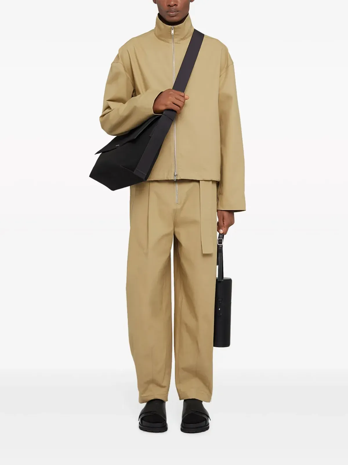 Jil Sander ジップアップ コットン ボンバージャケット - ニュートラルカラー - 画像2
