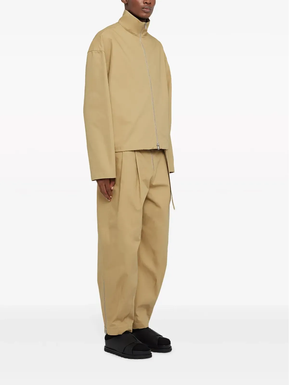 Jil Sander ジップアップ コットン ボンバージャケット - ニュートラルカラー - 画像3