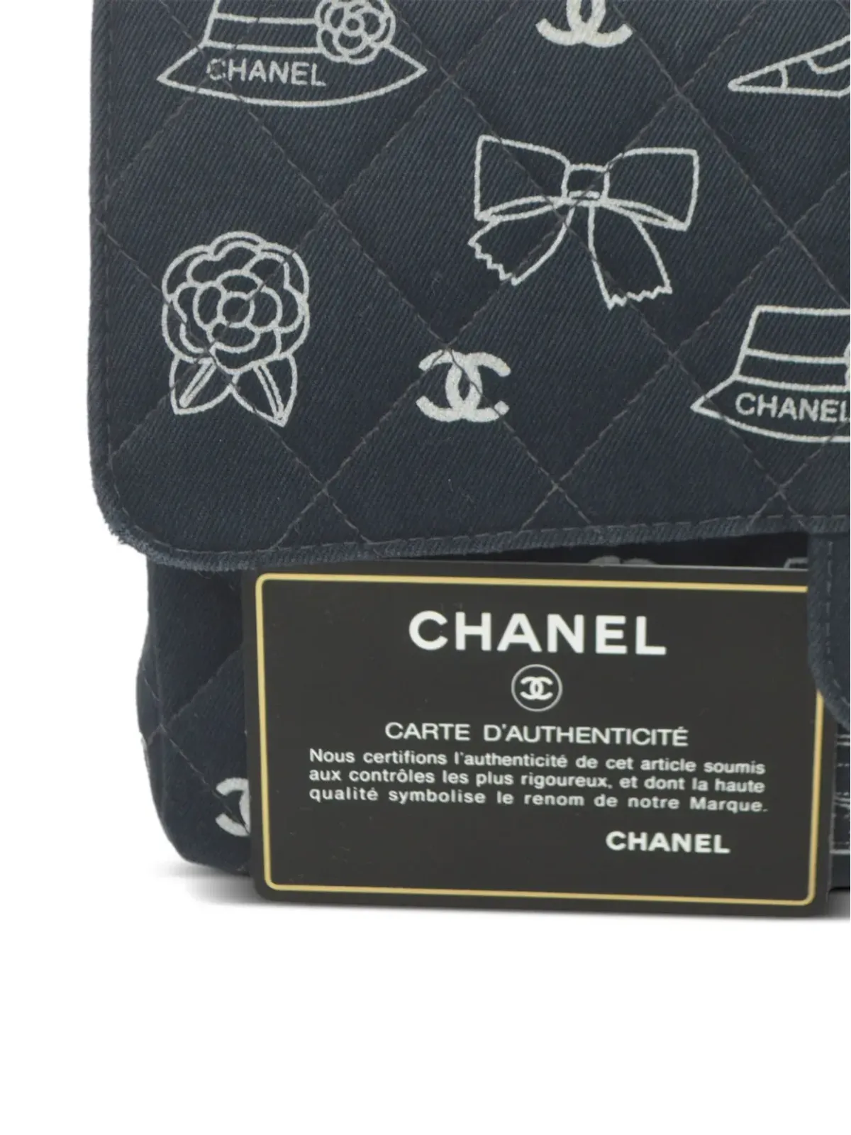 CHANEL ビンテージ 2002年製 ミディアム ダブルフラップ アイコン ショルダーバッグ - ブルー - 画像5