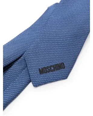 Moschino テクスチャードシルクタイ ブルー - サムネイル2