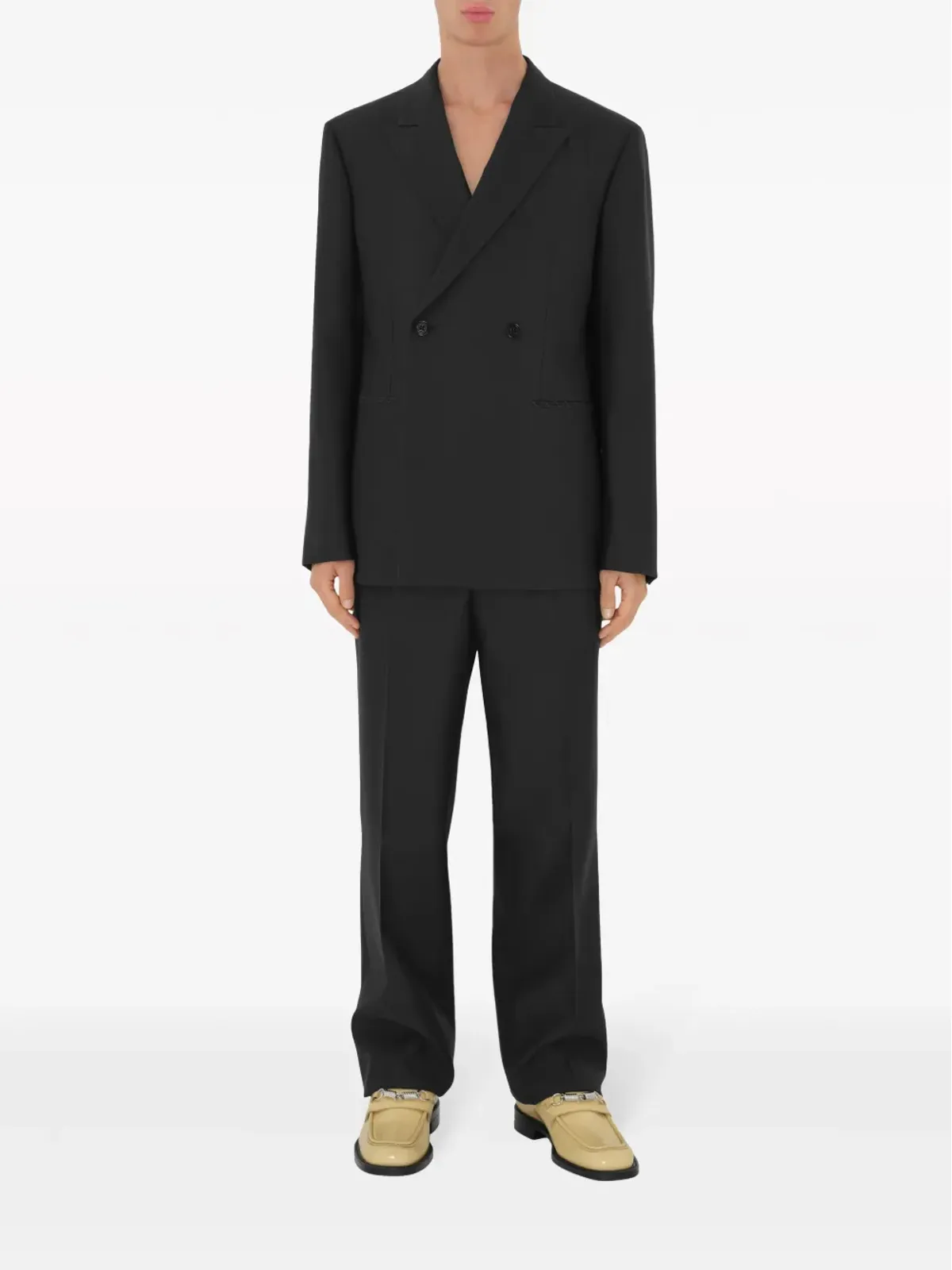 Burberry ウールのテーラードパンツ - ブラック - 画像2