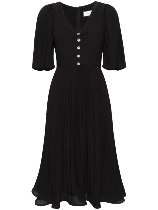 NISSA NISSA ラインストーン装飾プリーツドレスの商品画像