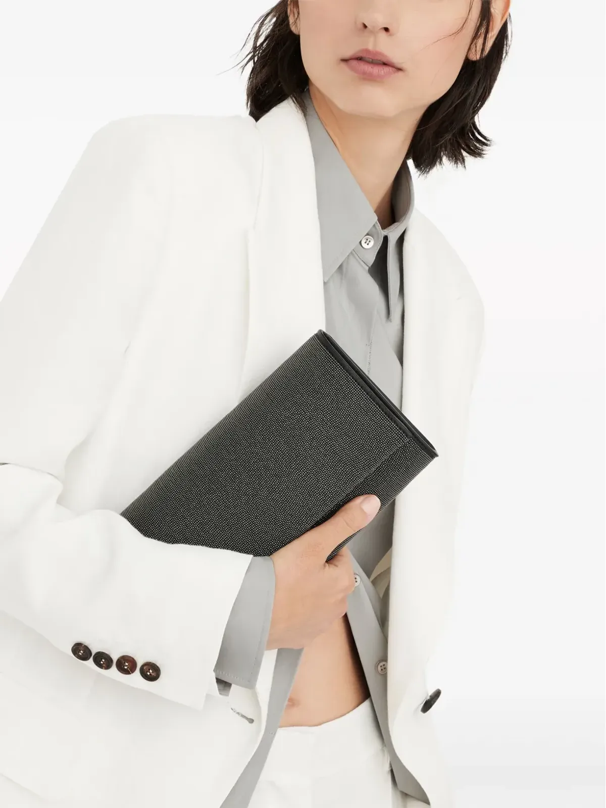 Brunello Cucinelli プレシャス モニリ チェーン クラッチバッグ - 画像5