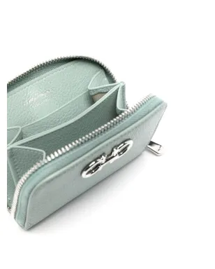 Ferragamo ガンチーニ レザー ウォレット グリーン - サムネイル3