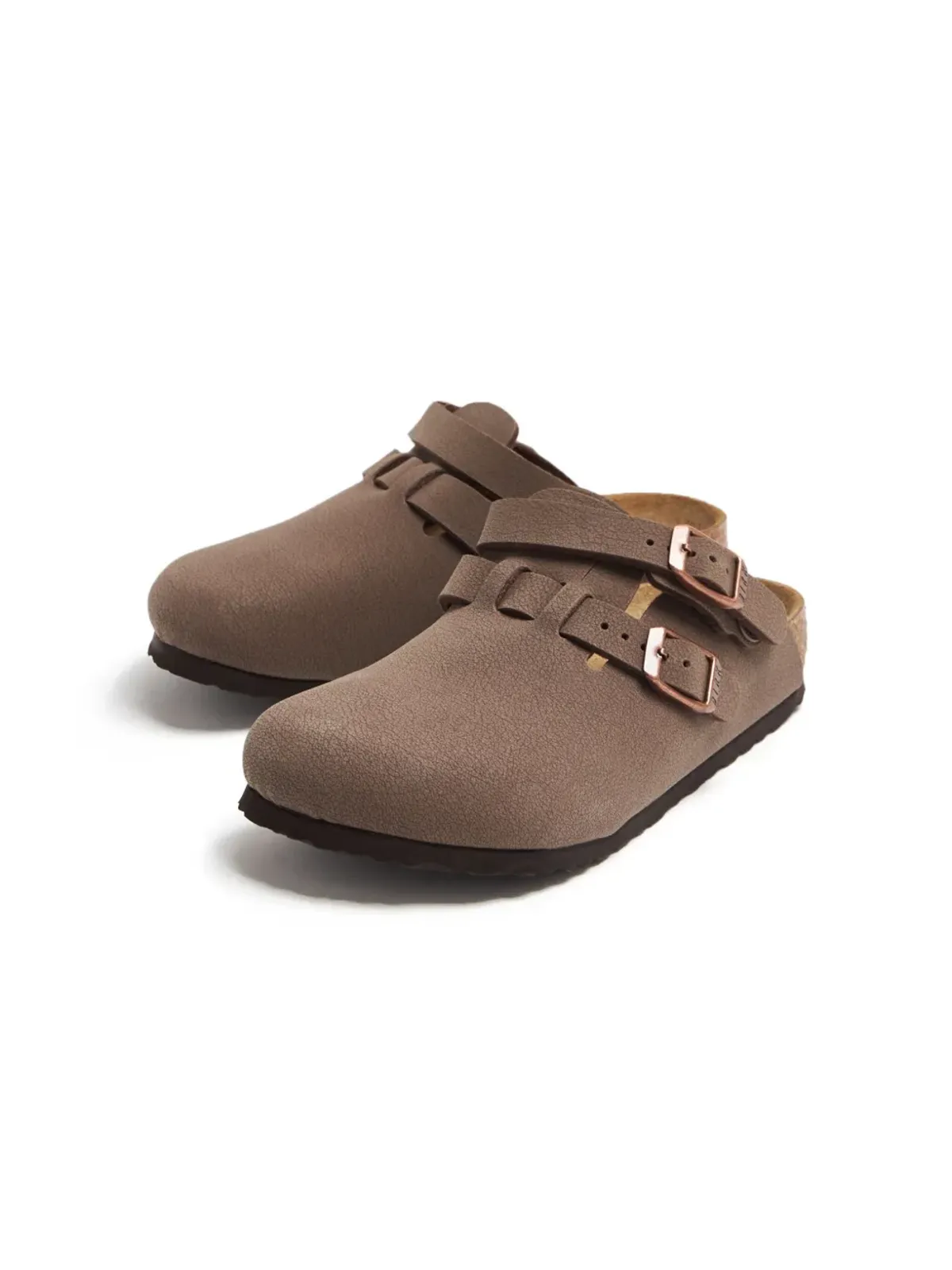Birkenstock Kids Kay ダブルバックル クロッグ ブラウン - 画像3