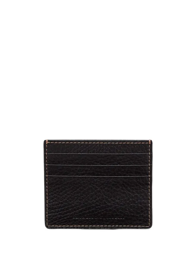 Brunello Cucinelli Brunello Cucinelli ロゴデボス加工レザー カードホルダー - ブラックの商品画像