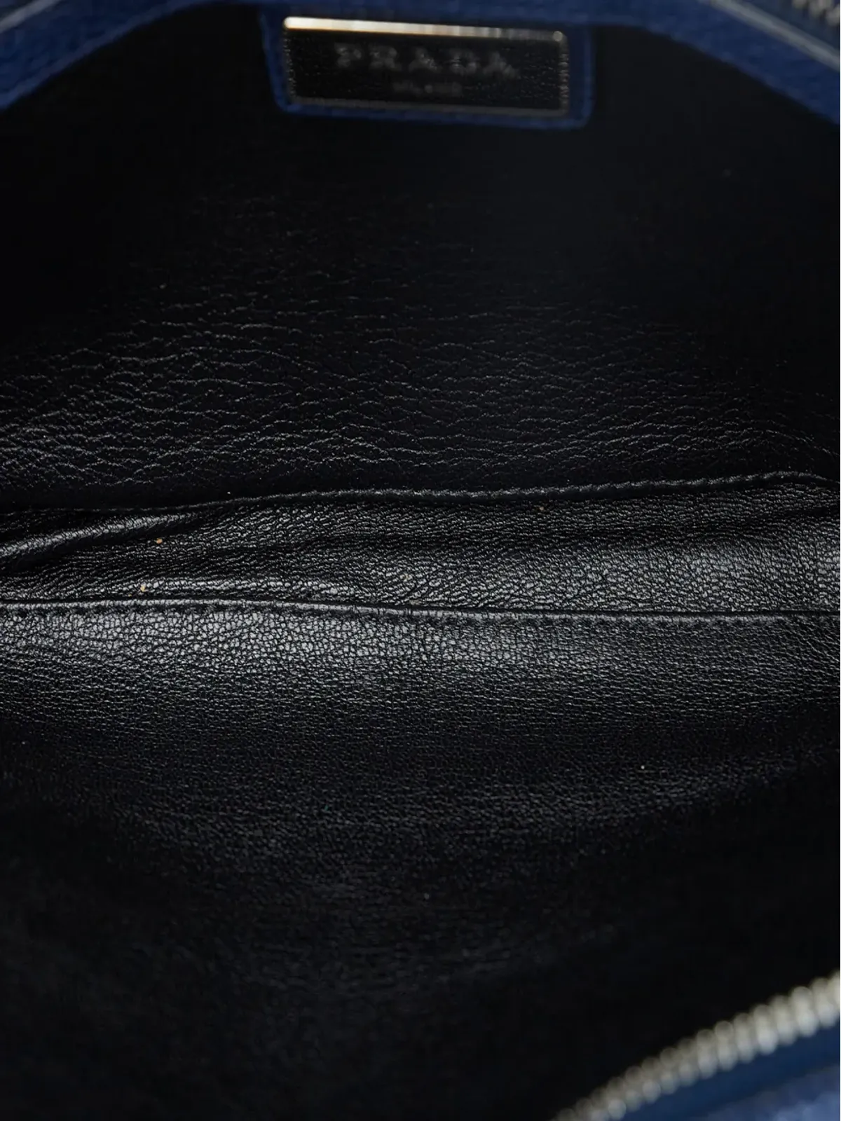 Prada ビンテージ 2010-2023 エナメル三角ロゴ クラッチ ブルー - 画像5