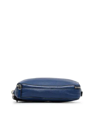 Prada ビンテージ 2010-2023 エナメル三角ロゴ クラッチ ブルー - サムネイル4