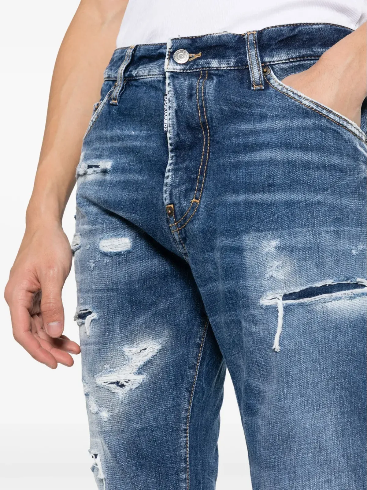 DSQUARED2 クールガイ ダメージジーンズ ブルー - 画像5