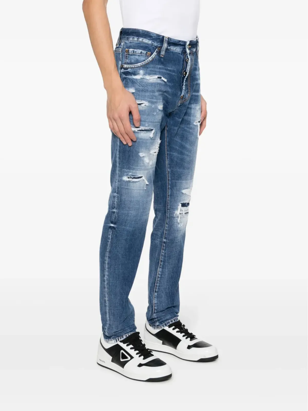DSQUARED2 クールガイ ダメージジーンズ ブルー - 画像3