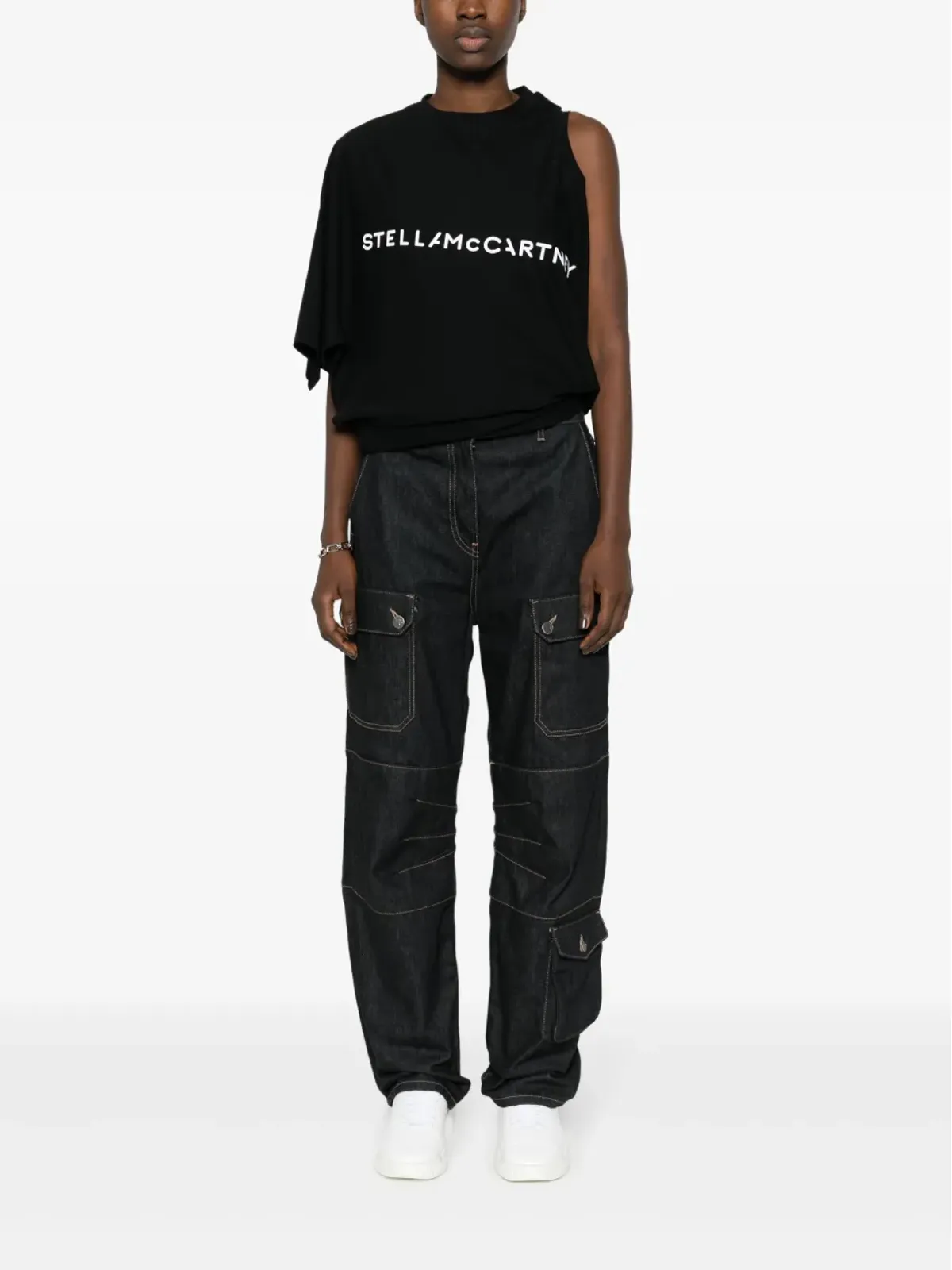 Stella McCartney アシンメトリック コットン トップ - 画像2