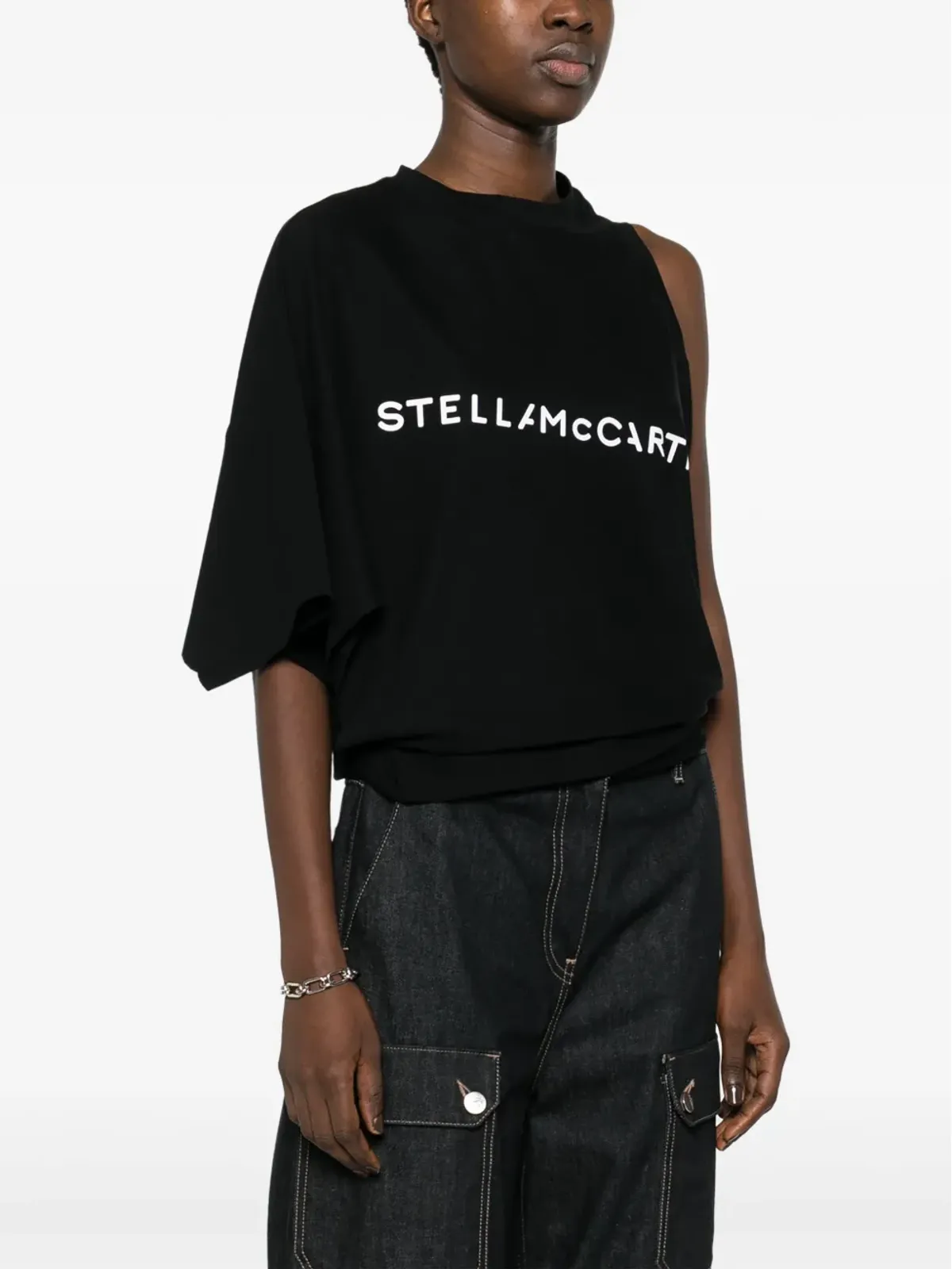 Stella McCartney アシンメトリック コットン トップ - 画像3