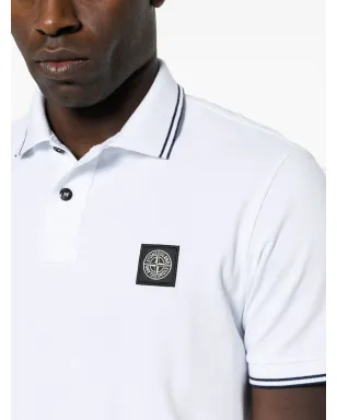 Stone Island ピケコットンポロシャツ ホワイト - サムネイル5