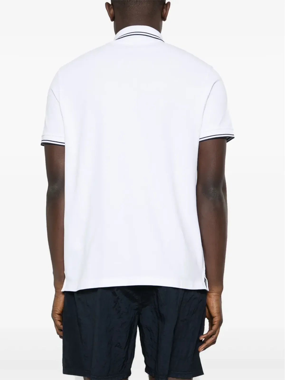 Stone Island ピケコットンポロシャツ ホワイト - 画像4