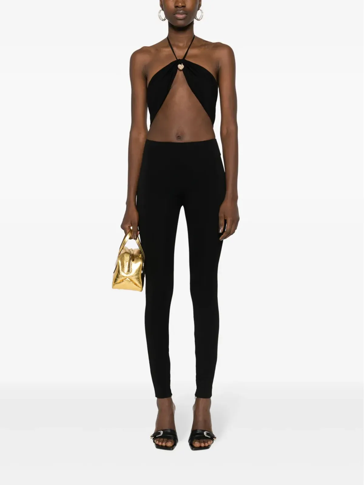 DSQUARED2 ハートディテール ホルターネック ジャンプスーツ - ブラック - 画像2