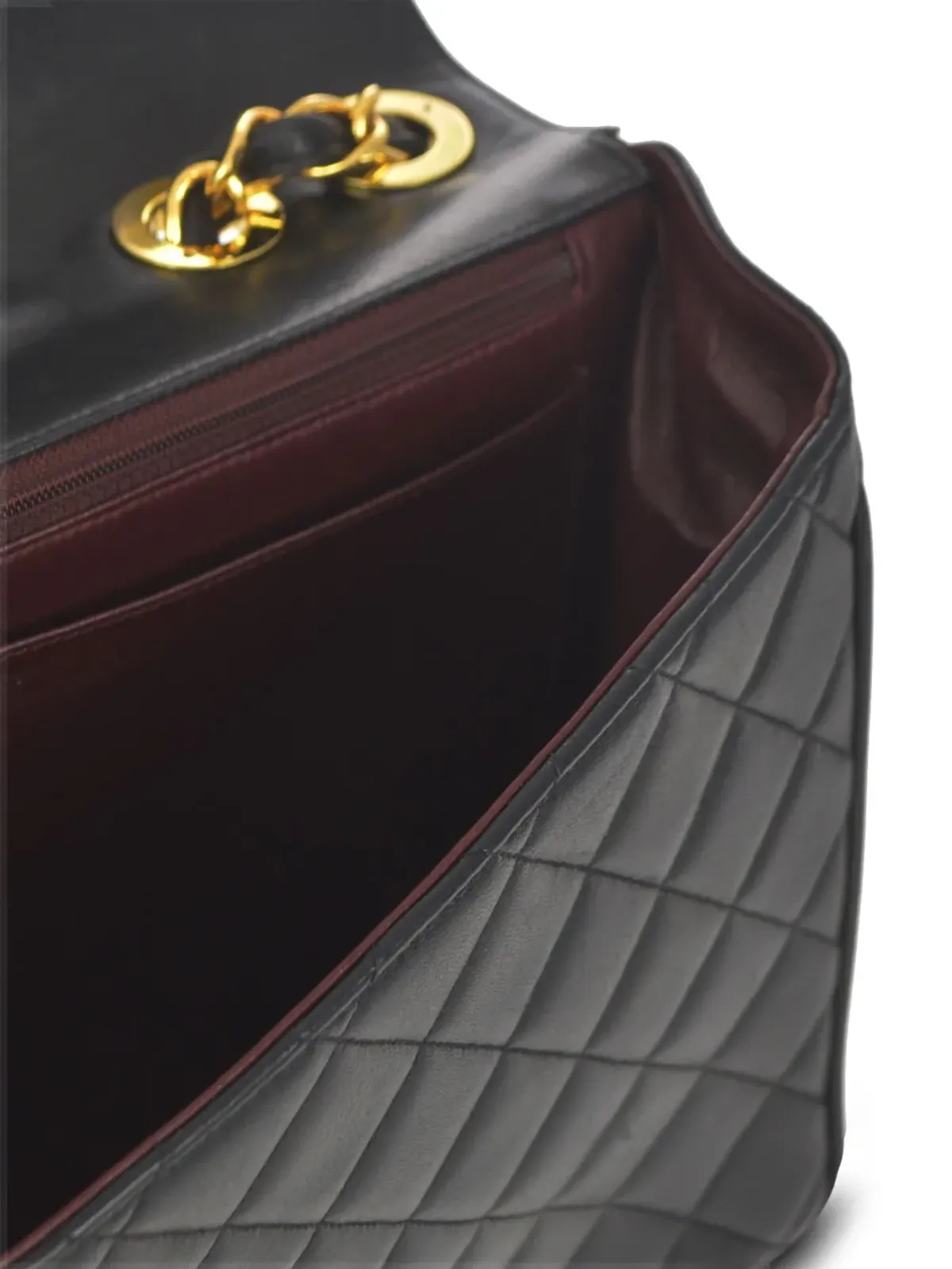 CHANEL ビンテージ 1995 ジャンボ クラシック フラップ ショルダーバッグ - ブラック - 画像3