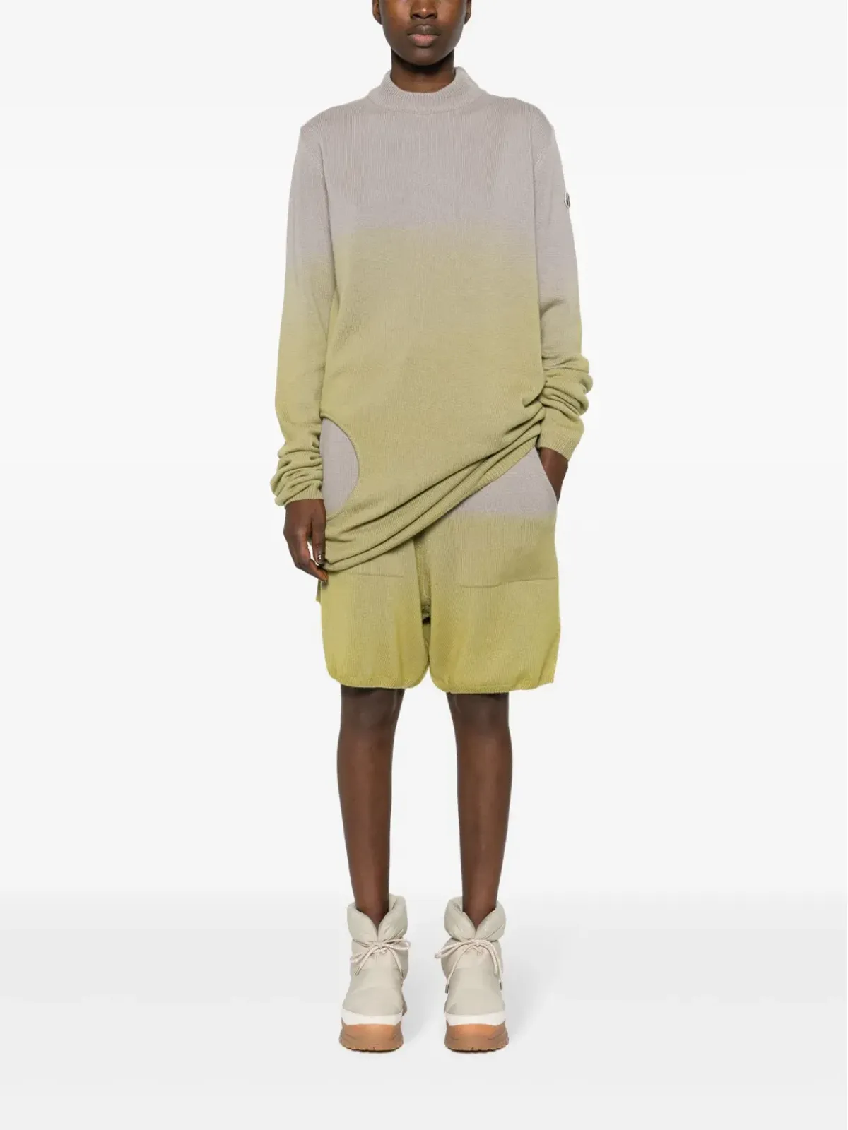 Moncler + Rick Owens グラデーションカシミアショーツ - Grey - 画像3