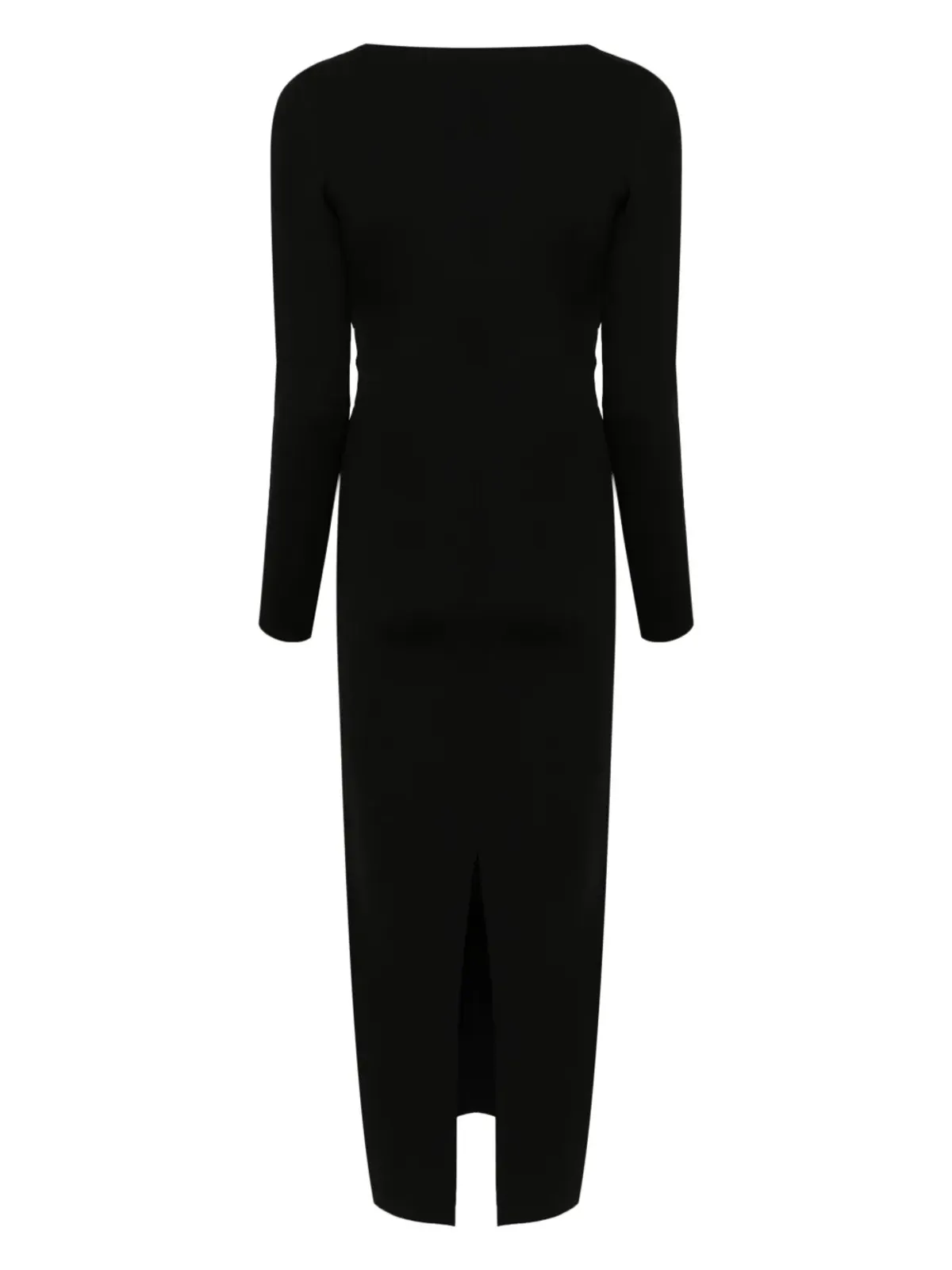 Roland Mouret pleat-detail knitted dress - Black - 画像2