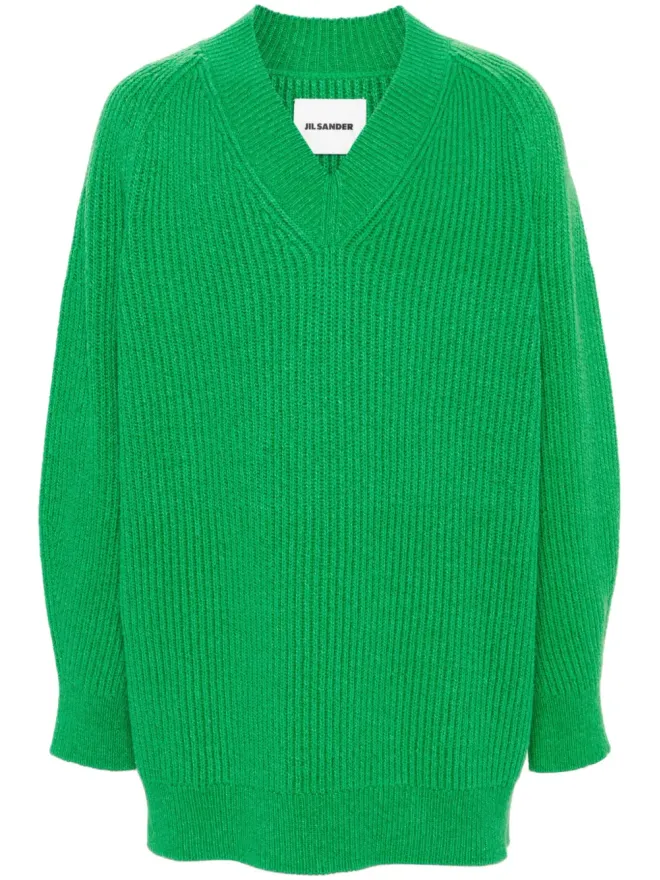 Jil Sander Jil Sander リブ編みセーター - グリーンの商品画像