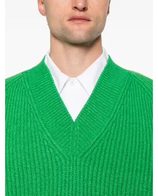Jil Sander リブ編みセーター - グリーン - サムネイル5