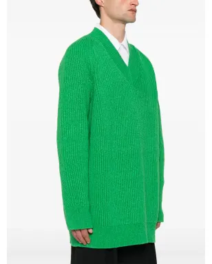 Jil Sander リブ編みセーター - グリーン - サムネイル3