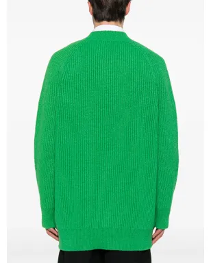 Jil Sander リブ編みセーター - グリーン - サムネイル4