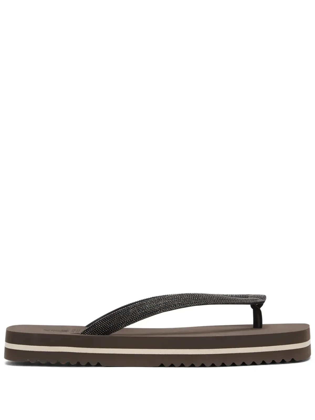 Brunello Cucinelli モニリ付きフリップフロップ ブラウン - 画像1