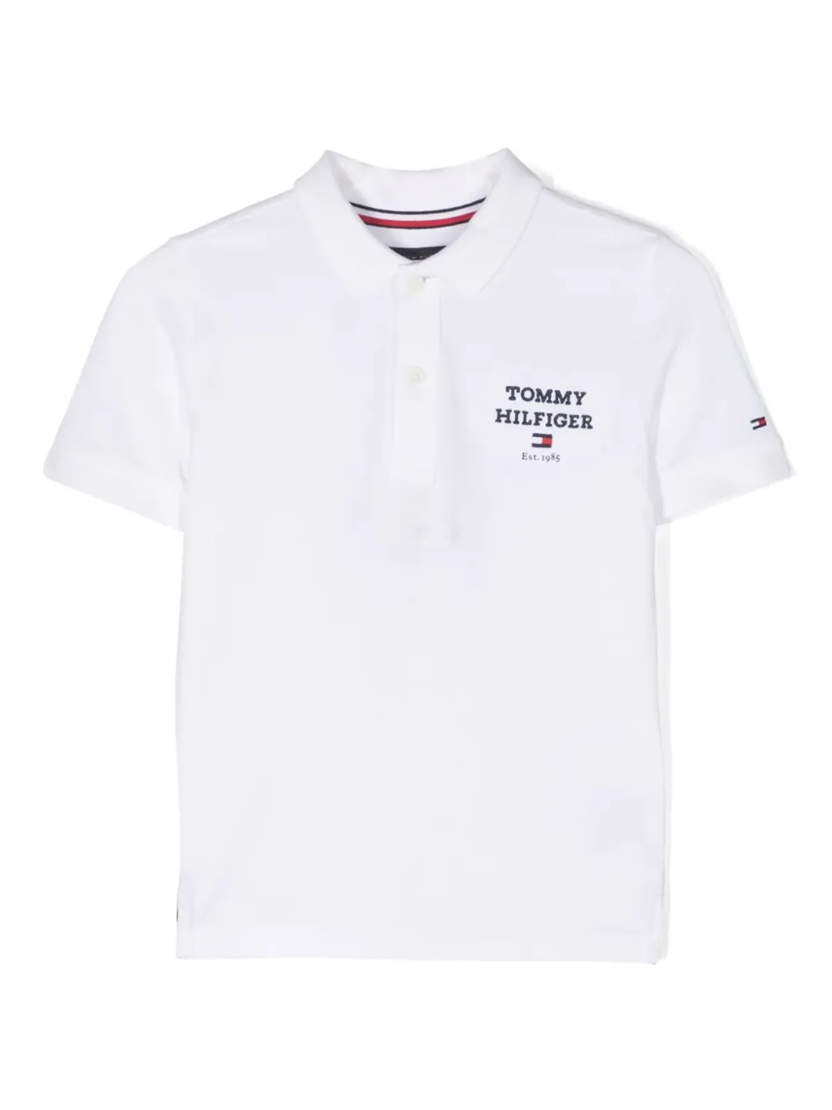 Tommy Hilfiger Junior 刺繍ロゴ入りピケ織ポロシャツ - 画像1