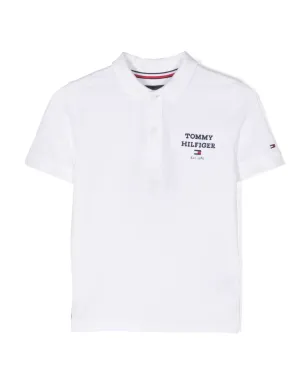 Tommy Hilfiger Junior 刺繍ロゴ入りピケ織ポロシャツ - サムネイル1
