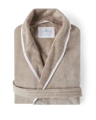 Brunello Cucinelli ベルト付き コットン バスローブ - アルモンドベージュ系 - サムネイル4