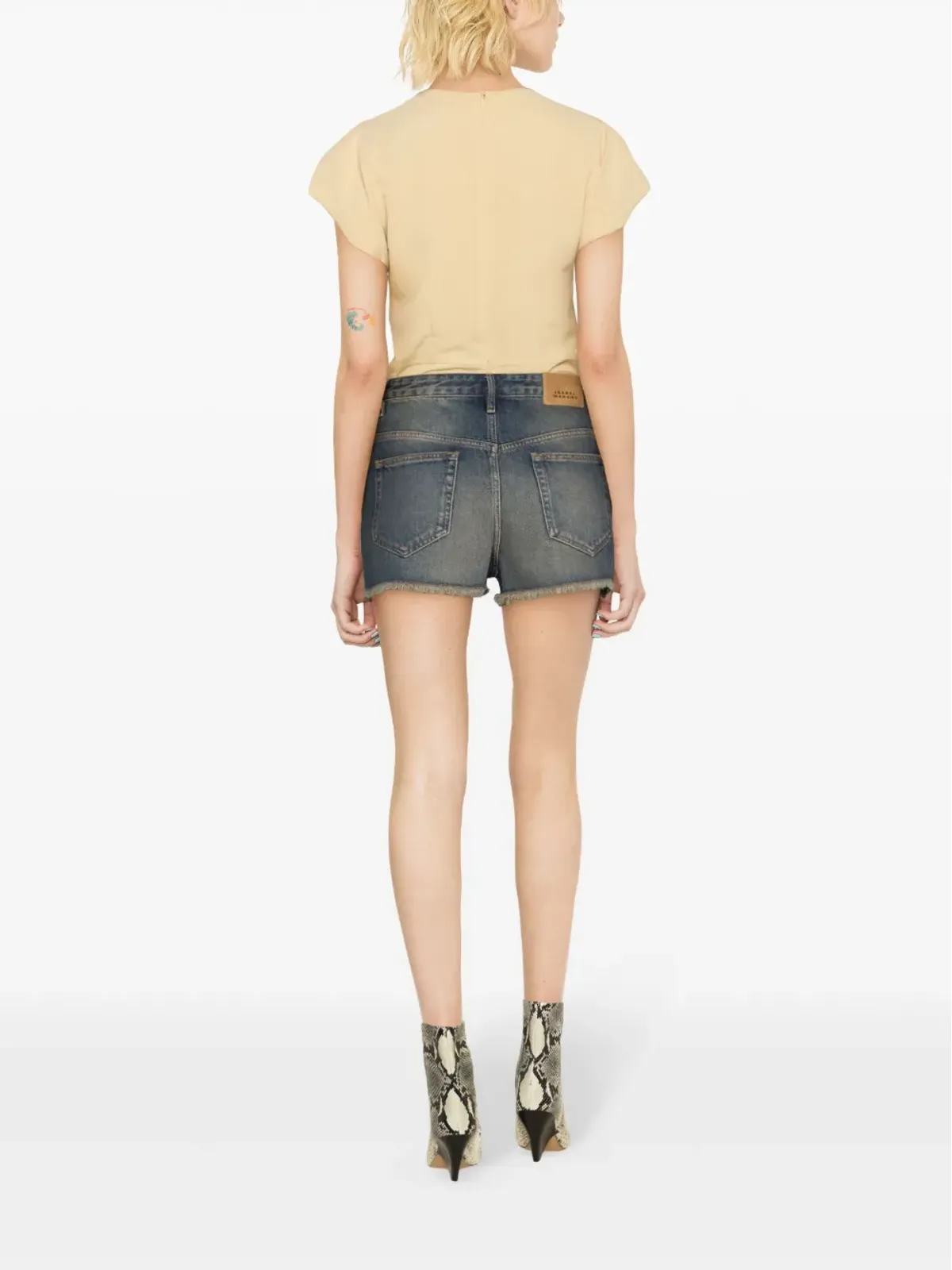 ISABEL MARANT レシア デニムミニショーツ - ブルー - 画像4