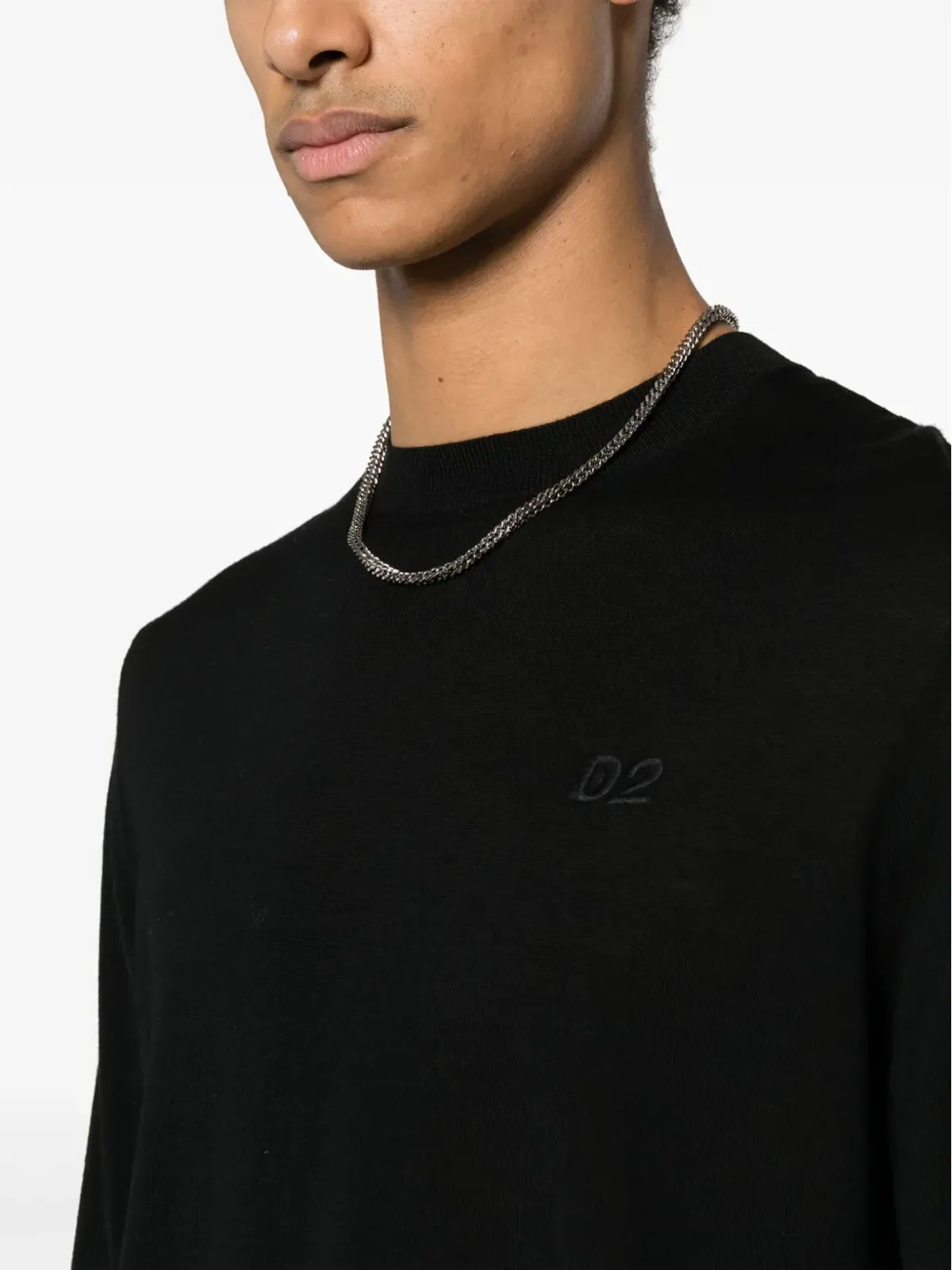 DSQUARED2 D2 バージンウール セーター - ブラック - 画像5