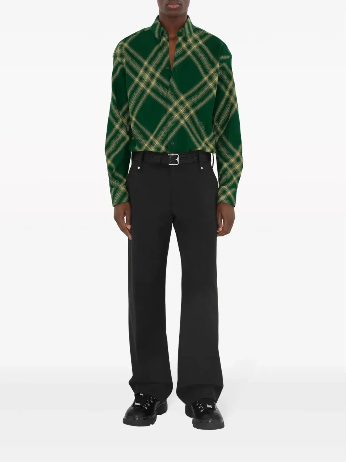 Burberry ミッドレングス ウールコート - グリーン - 画像2
